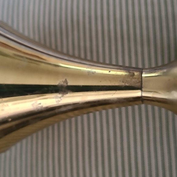 Vintage Delft ware Vase porcelain and brass, hand painted Holland - Picture 5 of 6